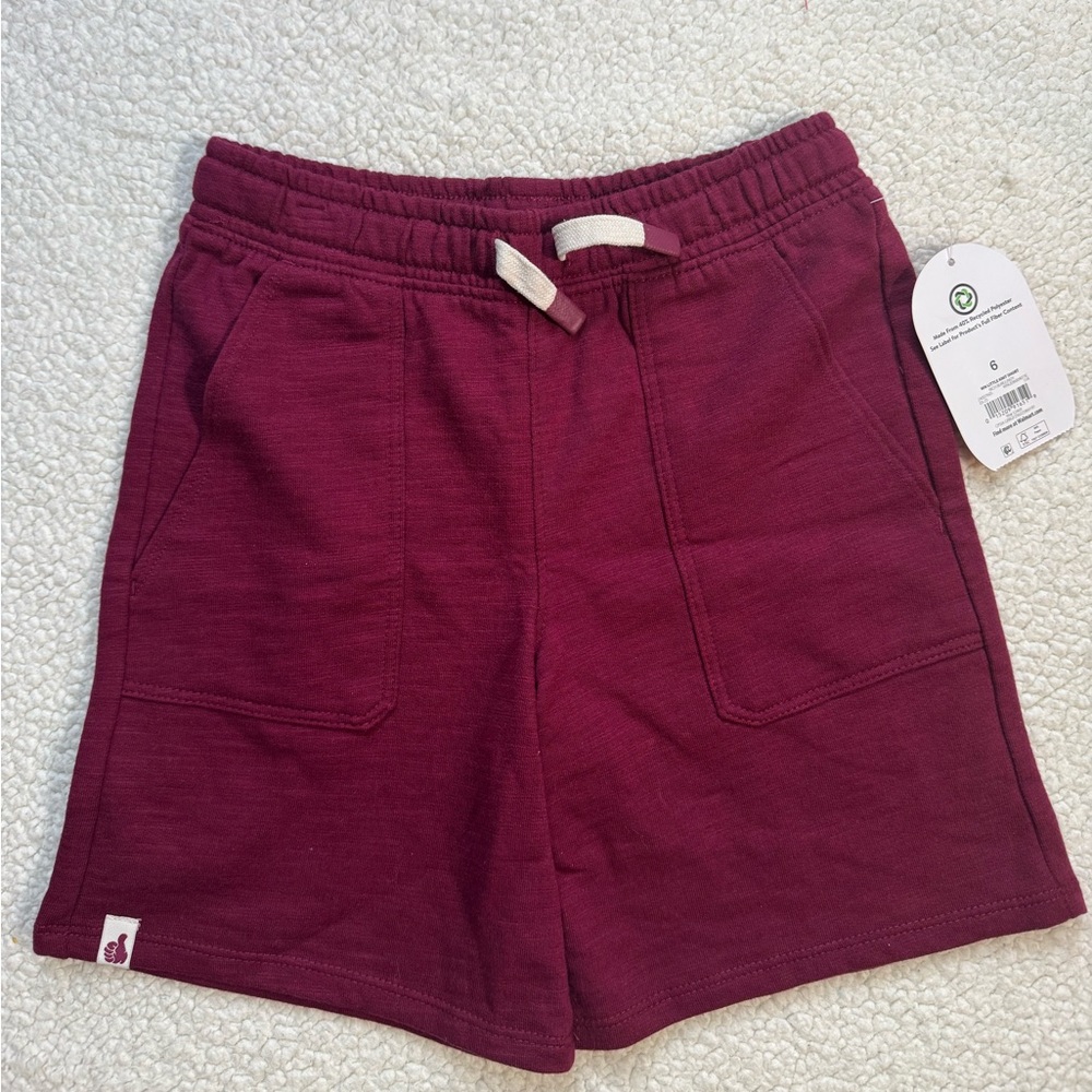 Kids Burgundy Shorts